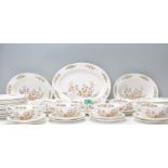 A vintage Aynsley Cottage Garden six person dinner service to include six plates, soup bowls,