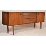 Avalon Furniture - A retro mid 20th Century teak wood sideboard credenza fitted with a bank of three