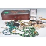 A collection of costume jewellery to include beaded necklaces, bracelets, bangles, cufflinks etc.