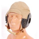 RARE WWII USAAF PILOTS SUMMER FLYING HELMET AN-H-1