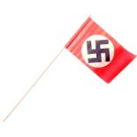 RARE ORIGINAL WWII HITLER YOUTH PAPER PIN FLAG