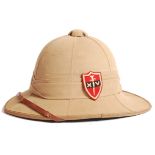 RARE ORIGINAL WWII PITH HELMET FROM FOURTEENTH ARM