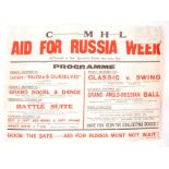 RARE ORIGINAL WWII 1943 ' AID FOR RUSSIA ' KENT PO