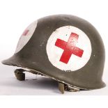 WWII SECOND WORLD WAR ERA US M1 FIRST PATTERN MEDIC HELMET
