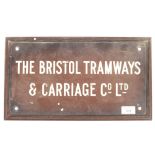 PRE WWII BRONZE PLAQUE ' THE BRISTOL TRAMWAYS & CARRIAGE CO LTD '