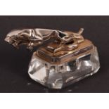 ORIGINAL VINTAGE CHROMED JAGUAR MASCOT PAPERWEIGHT