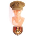 ORIGINAL WWII NAMED RAMC MEDICAL CORPS HELMET & PL