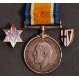 WWI FIRST WORLD WAR MEDAL & BADGES - JAMES BLACK