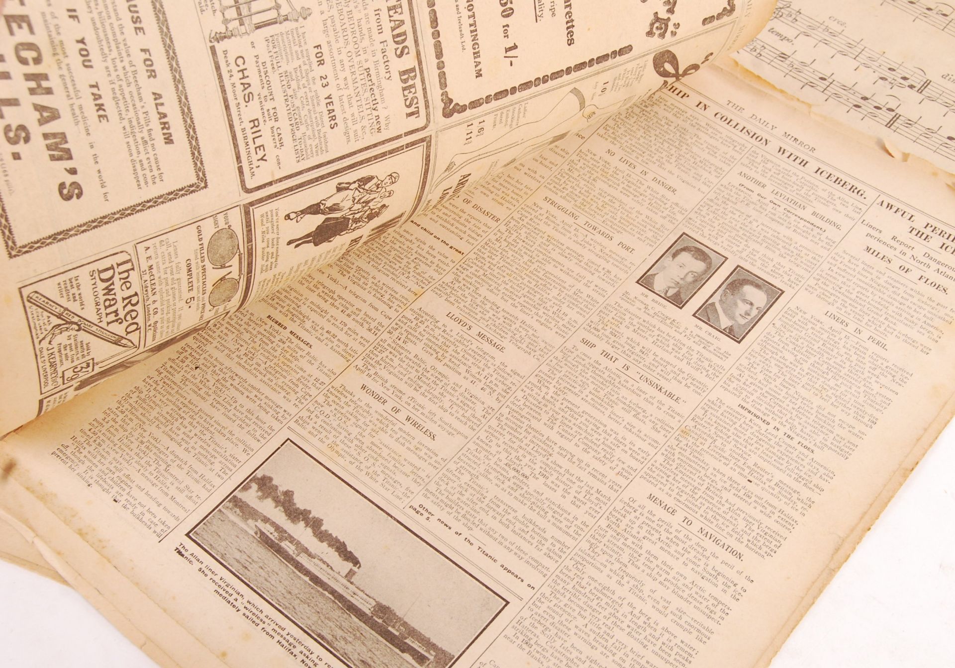 ORIGINAL DAILY MIRROR RMS TITANIC DISASTER INTEREST NEWSPAPERS - Bild 5 aus 6