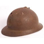 WWII DUNKIRK FRENCH ADRIAN COMBAT HELMET WITH SNIP