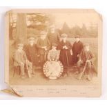 ANTIQUE LARGE GROUP PHOTOGRAPH OF A CHILD'S SHOOTI