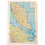 ORIGINAL WWII SILK ' ESCAPE & EVADE ' MAP OF MALAY