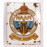 RARE VINTAGE NAAFI NAVY, ARMY & AIR FORCE ENAMEL A