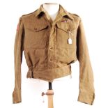 RARE ORIGINAL 1942 BATTLEDRESS BLOUSE 8TH CORPS RA