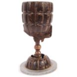 RARE WWI MILLS BOMB TRENCH ART EGG CUP / CHALICE