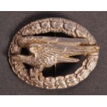 WWII GERMAN LUFTWAFFE FALLSCHIRMJAGER BADGE