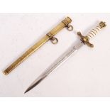 ORIGINAL WWII THIRD REICH GERMAN OFFICER'S KREIGSMARINE DAGGER