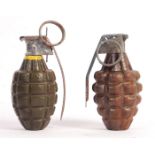 POST WWII SECOND WORLD WAR MKII ' PINEAPPLE ' PRACTICE GRENADES