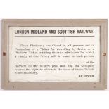 VINTAGE LMS RAILWAY FRAMED AND GLAZED SIGN