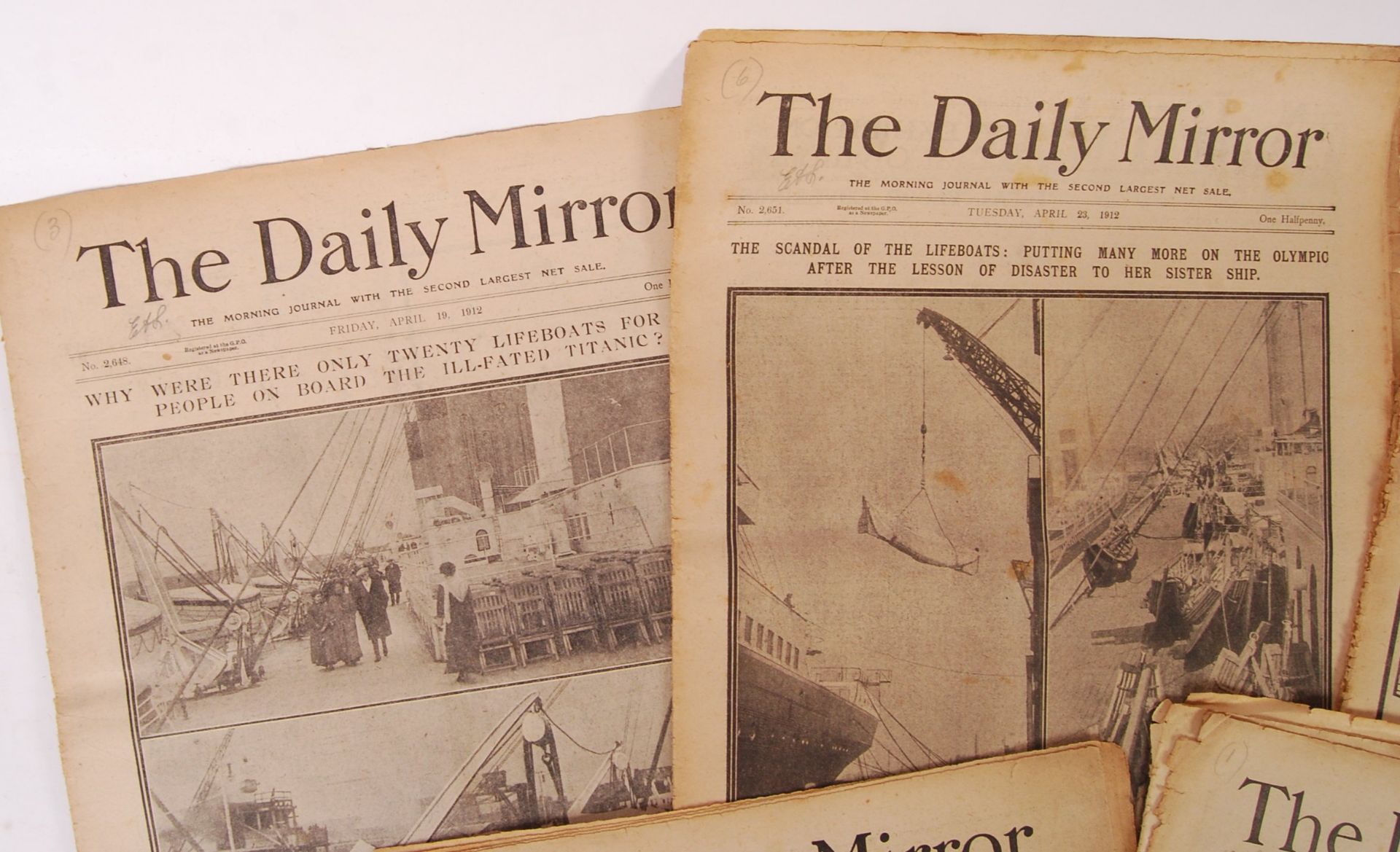 ORIGINAL DAILY MIRROR RMS TITANIC DISASTER INTEREST NEWSPAPERS - Bild 2 aus 6