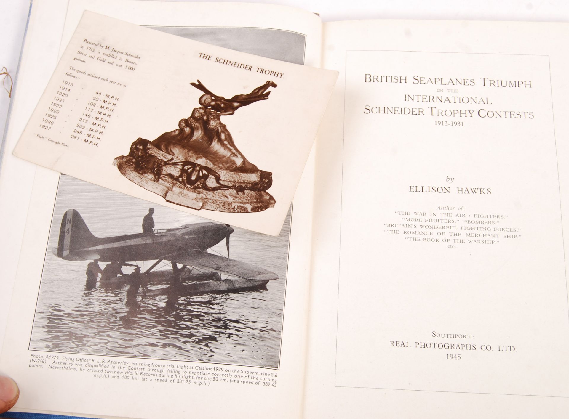 BRITISH SEAPLANES SCHNEIDER TROPHY BOOK & MODEL PL - Image 4 of 4