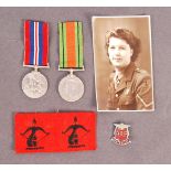 RARE WWII MEDAL GROUP & EFFECTS TO A WOMAN IN 196