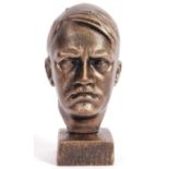 CONTEMPORARY POST WAR CAST METAL ADOLF HITLER BUST