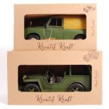 KREATIF KRAFT MADE HAND PAINTED TINPLATE MODEL MILITARY JEEPS