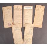 COLLECTION OF WWII DATED VEHICLE REGISTRATION DOCU