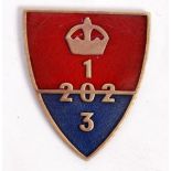 WWII HOME GUARD SPECIAL UNIT 201-202-203 ENAMEL