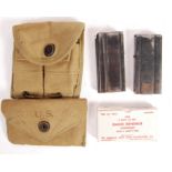 ORIGINAL WWII US ARMY 1943 CARBINE RIFLE AMMO POUC