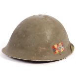 ORIGINAL WWII SCOTS GUARD REGIMENTAL TURTLE HELMET