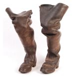 WWI PAIR OF RFC ROYAL FLYING CORPS LEATHER BOOTS