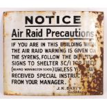 RARE WWII ARP AIR RAID PRECAUTIONS SHELTER ENAMEL