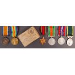 WWI & WWII FAMILY MEDAL GROUP - PRIVATE IN THE QUEEN'S REGIMENT