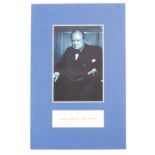 WINSTON CHURCHILL - PRIME MINISTER - WWII AUTOGRAPH