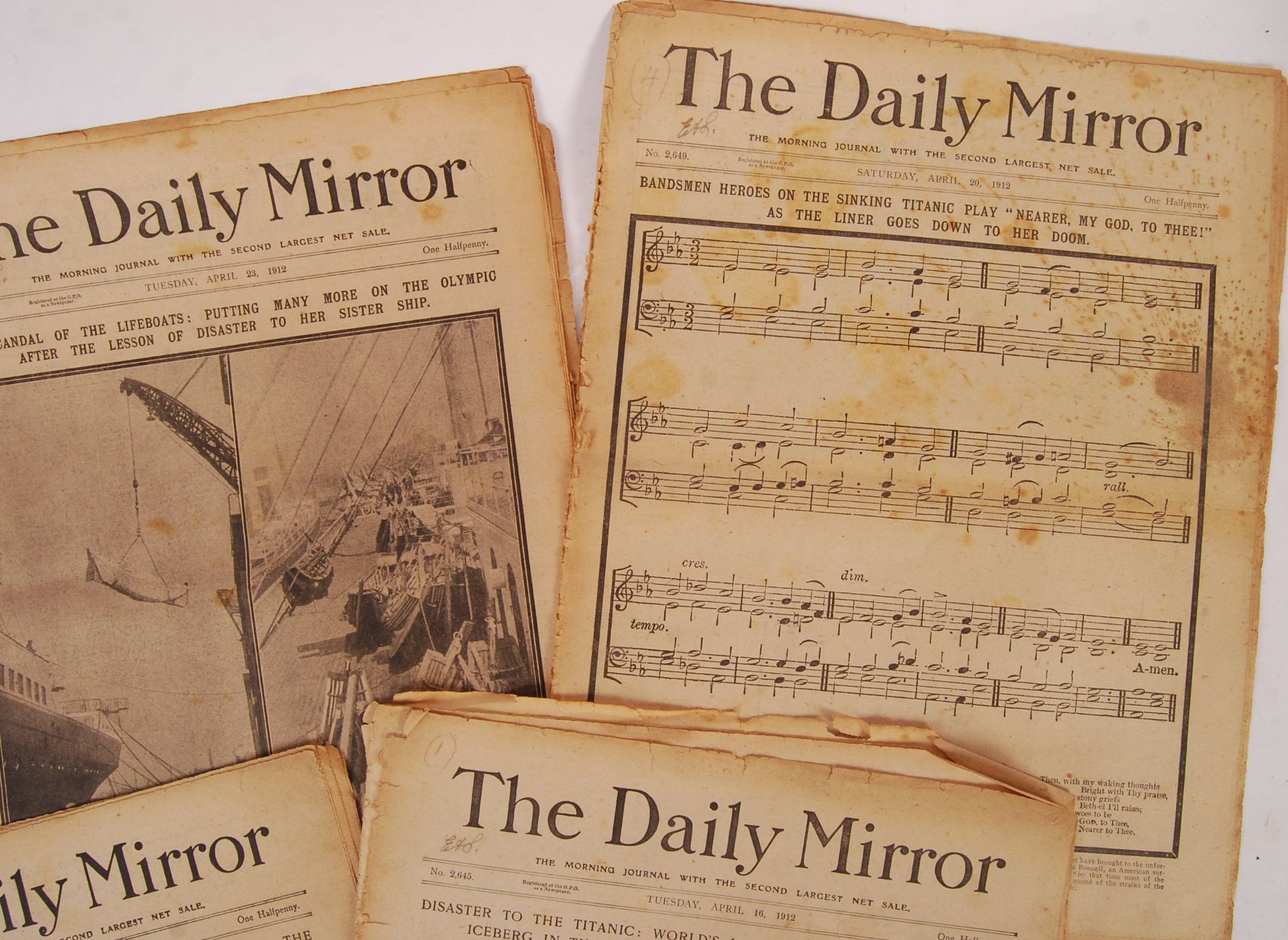 ORIGINAL DAILY MIRROR RMS TITANIC DISASTER INTEREST NEWSPAPERS - Bild 3 aus 6