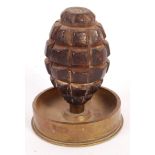RARE WWI FIRST WORLD WAR FRENCH GRENADE ASHTRAY