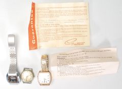 A group of three vintage wrist watches to include