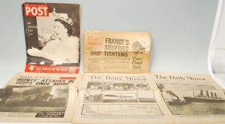 A collection of Newspapers to include The Daily Mi