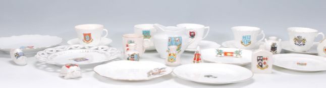 A collection of vintage crested ware ceramics to i