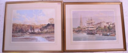 A group of three framed and glazed signed prints t