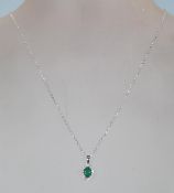 A ladies stamped 18CT white gold chain necklace. A