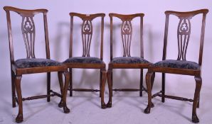 A set of four Edwardian mahogany Queen Anne style