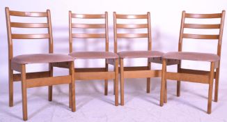 A set of four contemporary retro style ladder back
