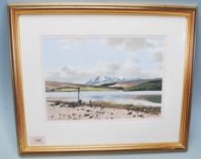 Jonathan Taylor (20th Century) - 'Cullin Hiss From Portree, Skye' - A 20th Century watercolour on