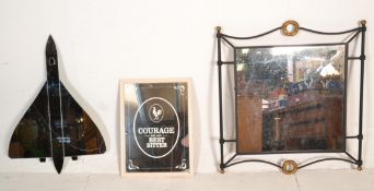 A mix group of wall hanging mirrors to include one