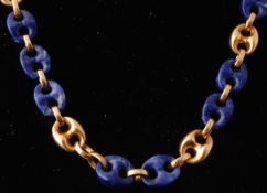 A French Gold & Lapis Lazuli Necklace