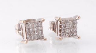 PAIR OF 18CT WHITE GOLD DIAMOND STUD EARRINGS