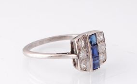 An Art Deco Sapphire and Diamond Ring